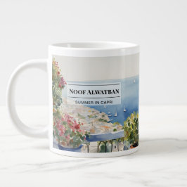 Grande Caneca de Café da Costa de Capri de Tirar o Fôlego