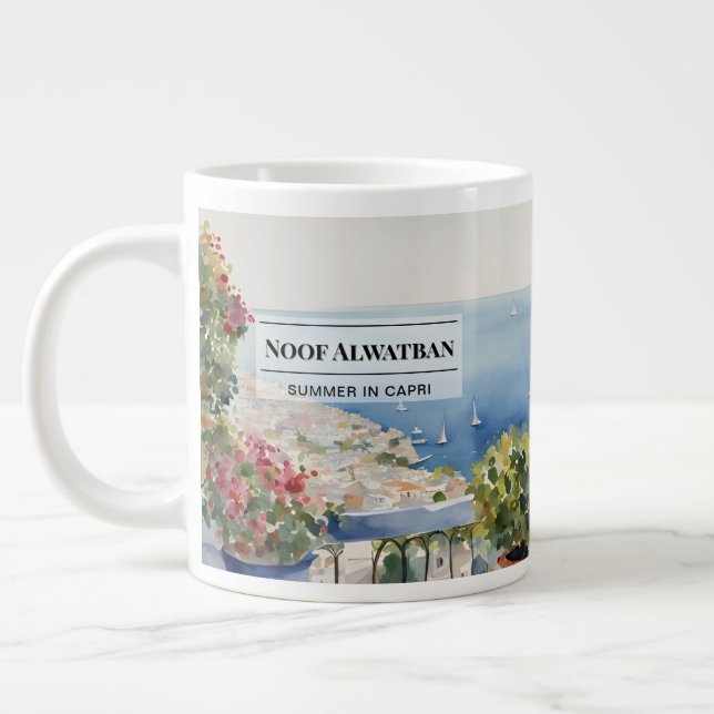 Grande Caneca de Café da Costa de Capri de Tirar o Fôlego (Esquerda)