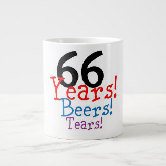 Grande Caneca de Café de Aniversário de 66 Anos Cervejas