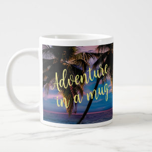 Grande Caneca de café de aventura personalizada para a pr