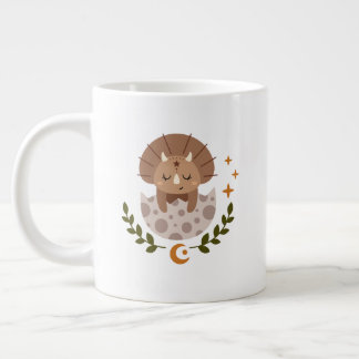 Grande Caneca de Café de Dinossauro Boho Fofa para Crianç
