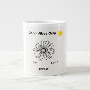 Grande Caneca de Café de Inspiração Diária Fofa Vibraçõ