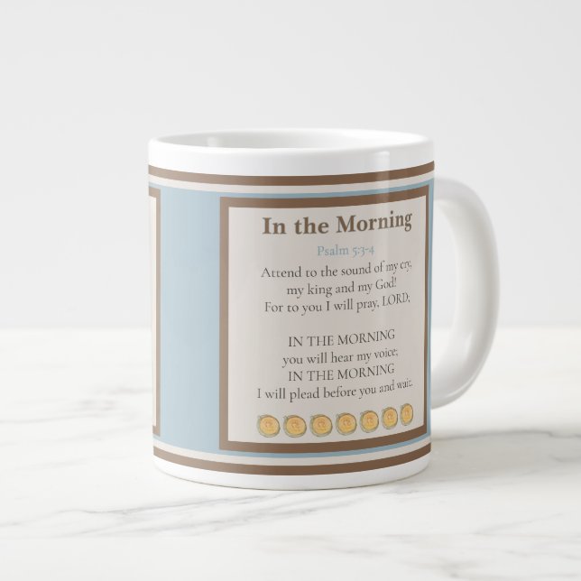 Grande Caneca de Café: De Manhã — Hora do Café (Frente Esquerda)