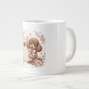 Grande Caneca de Café de Poodle Fofa – Caneca para Amante