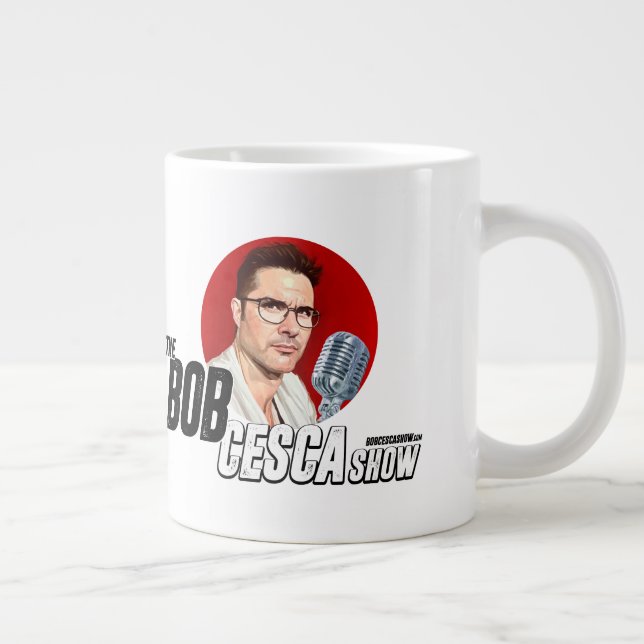 Grande Caneca de café do Gigantic Bob Cesca Show (Direita)