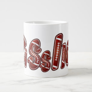 Grande Caneca de café do quarterback de futebol americano