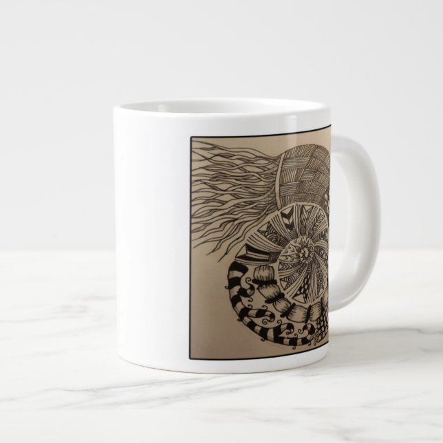 Grande Caneca de Café Emaranhado (Frente Esquerda)