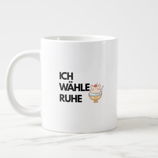 Grande Caneca de Café 'Escolho a Calma' Combo (Esquerda)
