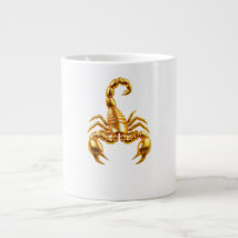 Caneca de Café Escorpião Dourado