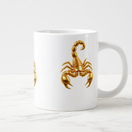 Grande Caneca de Café Escorpião Dourado