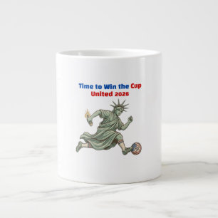 Grande Caneca de Café Esquentando Lady Liberty Soccer 202
