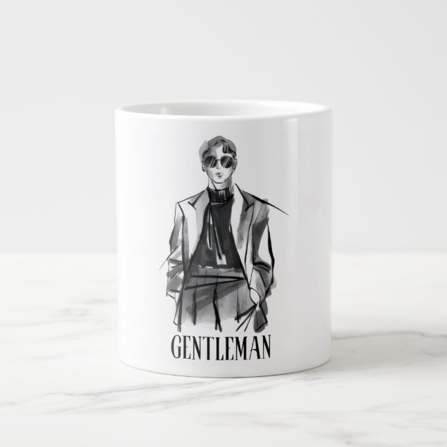 Grande Caneca de Café Estilo Cavalheiro (Frente)
