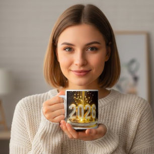 Grande Caneca de café Feliz Ano Novo 2026