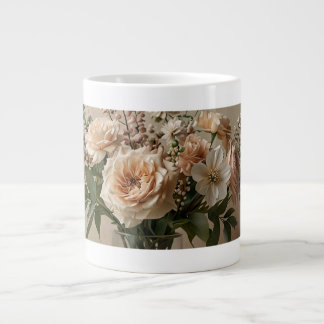 Grande Caneca de Café Floral Natural Elegante – Fluxo Bot
