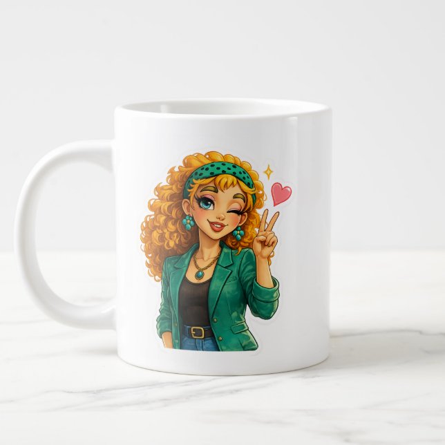 Grande Caneca de Café Fofa – Perfeita para Golinhos Diári (Esquerda)
