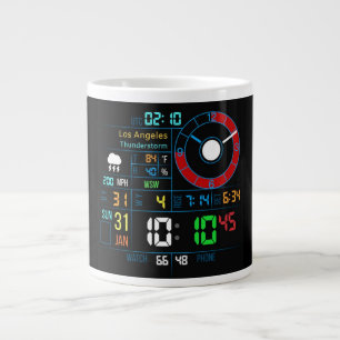 Grande Caneca de Café Interface de Desenvolvedor Cyberpun