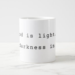 Grande Caneca de Café Jumbo "Deus é Luz" Moderna