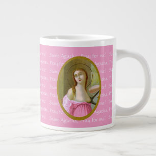 Grande Caneca de Café Jumbo Rosa St. Agatha (M 003) 20 oz