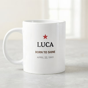 Grande Caneca de Café Personalizada com Nome para Ele no