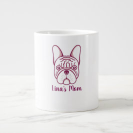 Grande Caneca de Café Personalizada de Mãe de Bulldog Fra