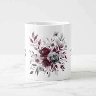 Grande Caneca de café personalizada floral