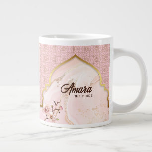 Grande Caneca de Café Personalizada para Noiva – Arco em 