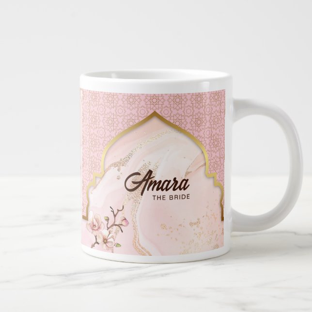 Grande Caneca de Café Personalizada para Noiva – Arco em  (Direita)
