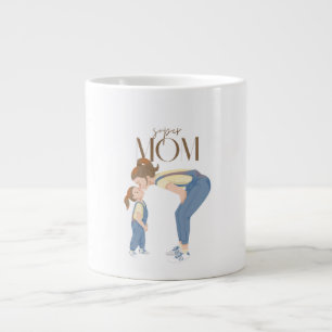 Grande caneca de café super mamãe
