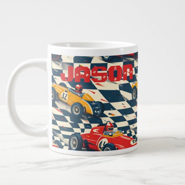 Grande Caneca de café temática de carro de corrida (Esquerda)