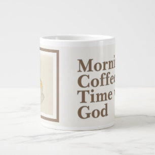 Grande Caneca de Café: Tempo de Café da Manhã com Deus