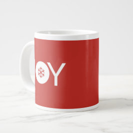 Grande Caneca de Café Vermelha Gigante Natal Alegria