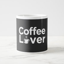 Caneca de Tipografia Negrito Amante de Café - Pret