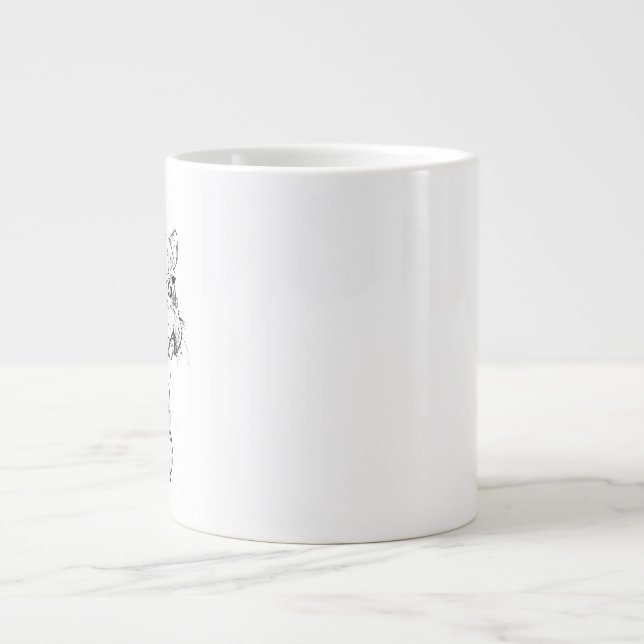 Grande Caneca do Bulldog Francês – Caneca de Café com Des (Frente)