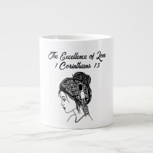 Grande Caneca gigante de café com amor