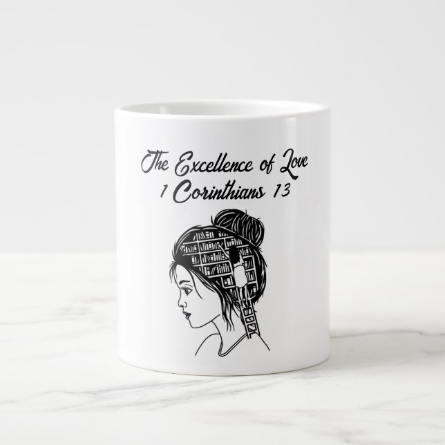 Grande Caneca gigante de café com amor (Frente)