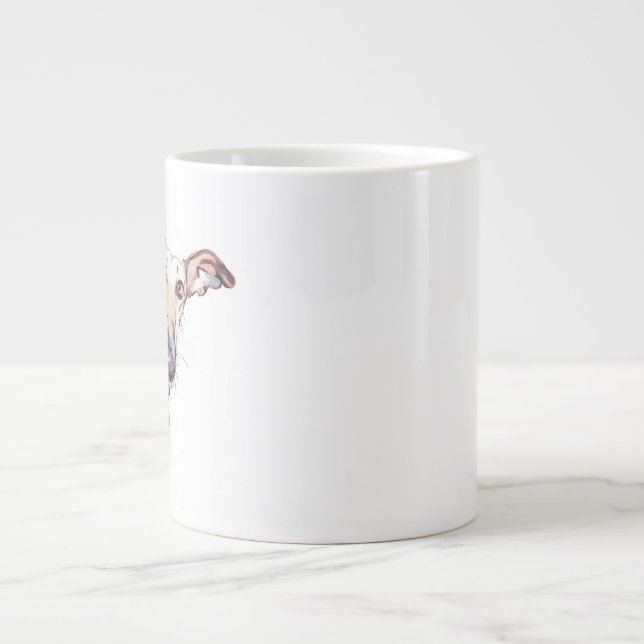 Grande Caneca Greyhound – Caneca de Café Mãe de Cachorro (Frente)