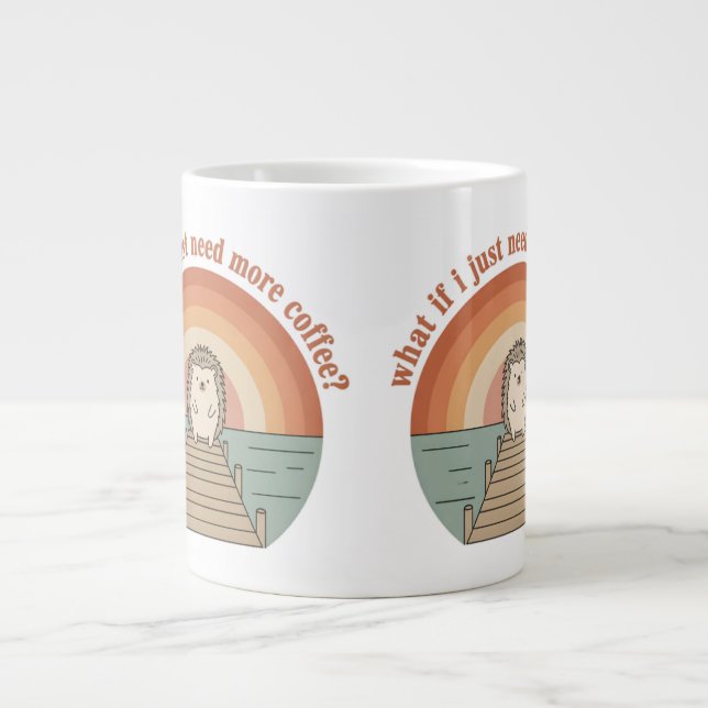 Grande Caneca Manhã de Café com Chamada Engraçada de Ouri (Frente)