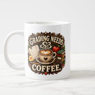 Grande Caneca para Professor de Café para Corrigir