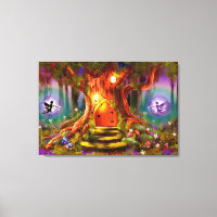 Grande Canvas Da Árvore Mágica