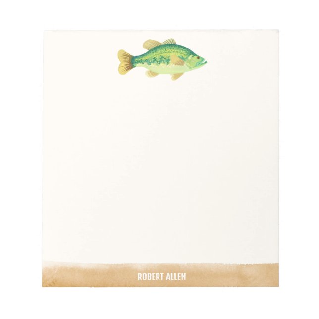 Grande Captura Bloco de Notas de Peixes Ilustrado (Frente)