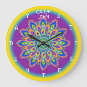 Grande Carpe Diem aproveite o dia do relógio de Mandala.