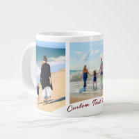 Carrege Sua Colagem de Fotos Caneca de Café com Te