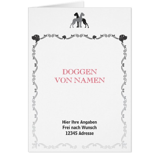 Grande cartão Danes (Frente)