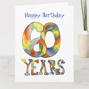 Grande Cartão de Aniversário do 60º