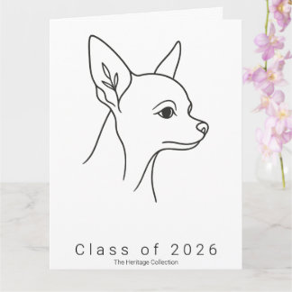 Grande cartão de formatura com retrato de Chihuahu