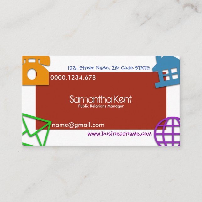 Grande cartão de visita artístico esperto original (Frente)