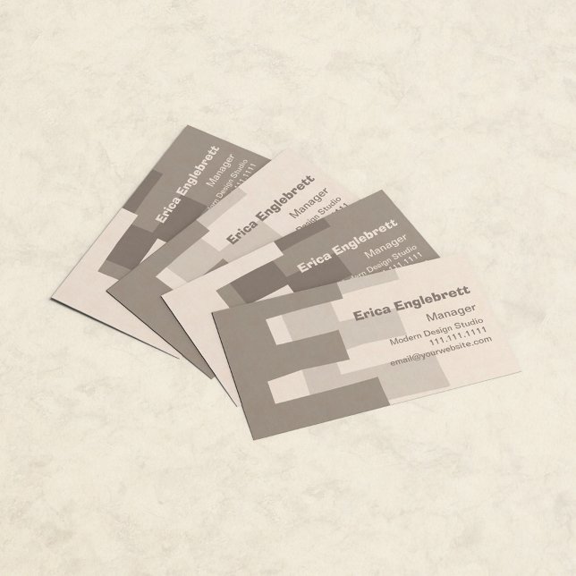 Grande Cartão de visita do Retro E Monograma Elega (Criador carregado)