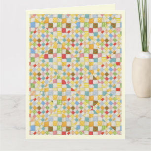 Grande Cartões de agradecimentos/Creme MOSAIC QUIL