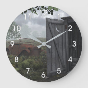 GRANDE CASA FORA E RELÓGIO DE CARRO RUSTADO