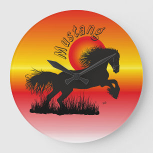 Grande Cavalo selvagem para amante de cavalo relógio